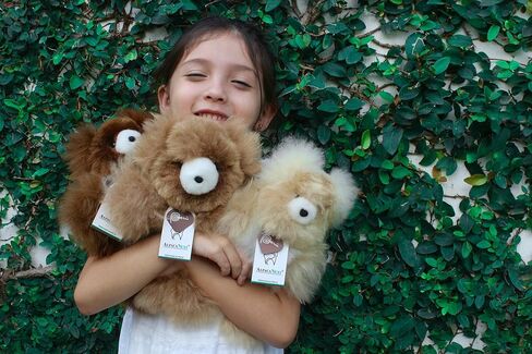 Soft and Cuddly Baby Alpaca Teddy Bear - 9 inch. Premium Alpaca Stuffed Animal Handmade on Genuine Alpaka Fur. Cute Bear (9 inches, Beige) in Kuwait