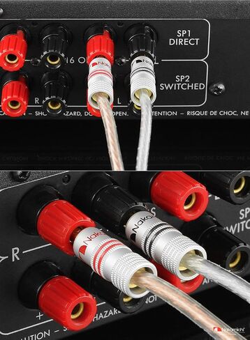 Nakamichi GrubLock Excel Series 24k Gold Plated BFA Banana Plugs, 10-18 AWG in Kuwait