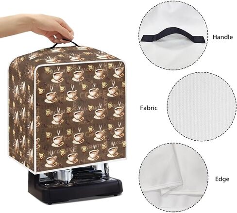 DISNIMO Coffee Design Coffee Maker Cover, Anti Fingerprint Polyester Dust Proof Home Kitchen Stain Resistant Blender Cover, Blender Dust Cover, Kitchen Tool in Kuwait