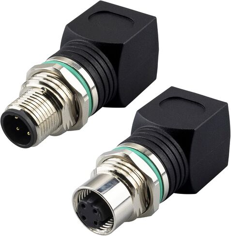 M12 to RJ45 4-Pin Female Adapter, IP68 Waterproof, Shielded, 100% Connectivity in Kuwait