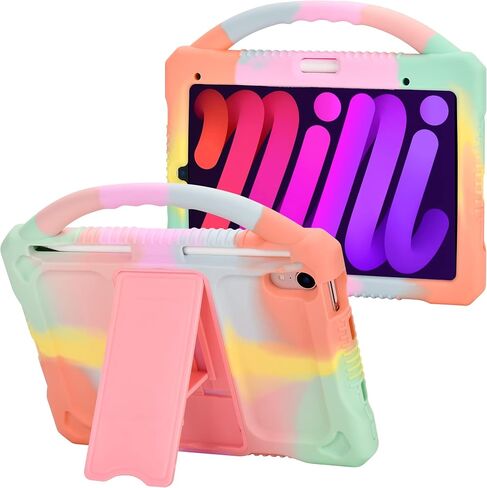 Kids Case for iPad mini 6 2021/Mini 7 2024(A17 Pro),Shockproof Child Protective Cover for Mini 6th/7th Generation Case 8.3 inch (Rainbow) in Saudi Arabia
