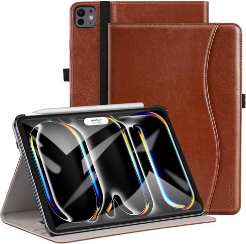 ZtotopCases for New iPad Pro 13 Inch Case 2024 M4, iPad Pro 12.9 Inch 7th/6th/5th/4th Generation 2022/2021/2020 Premium PU Leather Smart Folio Cover, Auto Wake/Sleep, iPad Pro 13" Case-Brown in Saudi Arabia