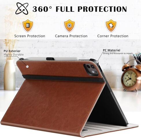 ZtotopCases for New iPad Pro 13 Inch Case 2024 M4, iPad Pro 12.9 Inch 7th/6th/5th/4th Generation 2022/2021/2020 Premium PU Leather Smart Folio Cover, Auto Wake/Sleep, iPad Pro 13" Case-Brown in Saudi Arabia