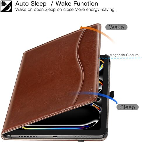 ZtotopCases for New iPad Pro 13 Inch Case 2024 M4, iPad Pro 12.9 Inch 7th/6th/5th/4th Generation 2022/2021/2020 Premium PU Leather Smart Folio Cover, Auto Wake/Sleep, iPad Pro 13" Case-Brown in Saudi Arabia
