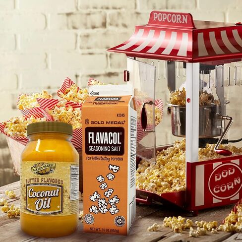 Ultimate Movie Theater Popcorn Kit - Flavacol Salt (35 oz) & Golden Barrel Butter Flavored Coconut Oil (32 oz) - Real Theatre Ingredients, No Dairy, Gluten Free/Vegan, Non-GMO, Kosher in Saudi Arabia