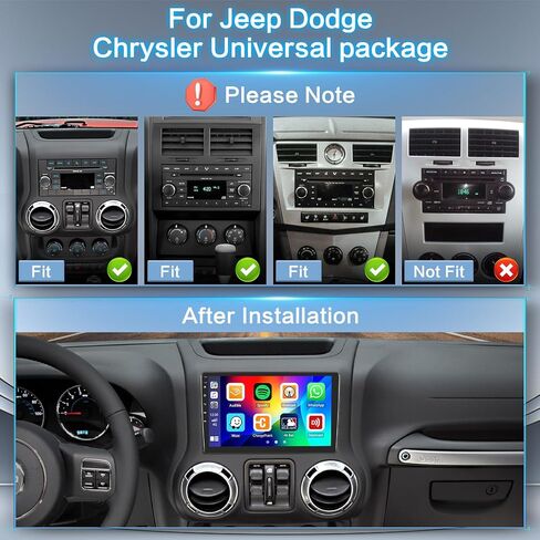 2+64GB Inefala for Jeep Wrangler JK/Dodge RAM/Chrysler 300C Android Car Stereo Radio with Wireless CarPlay Andriod Auto, 10.1 Inch HD Touchscreen with WiFi BT GPS SWC FM/RDS Backup Camera in Saudi Arabia