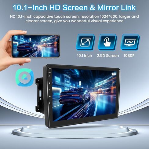 2+64GB Inefala for Jeep Wrangler JK/Dodge RAM/Chrysler 300C Android Car Stereo Radio with Wireless CarPlay Andriod Auto, 10.1 Inch HD Touchscreen with WiFi BT GPS SWC FM/RDS Backup Camera in Saudi Arabia