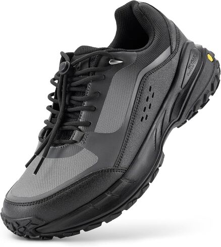 أحذية FitVille واسعة للغاية للرجال للمشي لمسافات طويلة، أحذية المشي لمسافات طويلة بأربطة سريعة، أحذية رياضية سهلة الارتداء مع دعم للقوس وصندوق إصبع واسع للتخييم، والمشي في الطبيعة in Kuwait