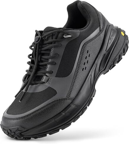 FitVille Extra Wide Mens Hiking Shoes, Quick Laces Hiking Walking Shoes, Slip On Trail Running Sneakers with Arch Support & Wide Toe Box for Camping,Nature Walks in Saudi Arabia