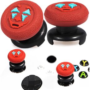 FPS Thumbstick Extender & Texture Silicone Grip Cover 2 Sets for Xbox Series X/S & Xbox One Controller (Joker Red) in Kuwait