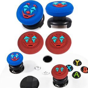 FPS Thumbstick Extender & Texture Silicone Grip Cover 4 Sets for Xbox Series X/S & Xbox One Controller (Joker Red + Blue) in Kuwait