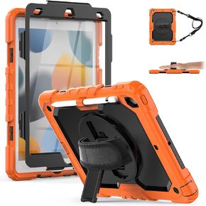 Case for iPad Case 9th/8th/7th Generation with Screen Protector for Kids | Military Grade Shockproof Protective with Stand Hand Shoulder Strap Cover for iPad 9th 8th 7th Gen 10.2 Inch| Black