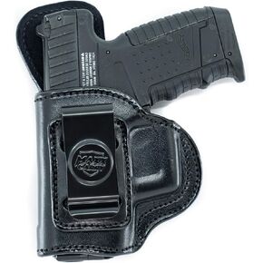 Maxx Carry IWB Leather Gun Holster Compatible with Glock 43, 43X 9mm |Walther PPS, PPS M2 | Springfield XDS 3.3, Hellcat | S&W M&P 380 Shield EZ | Beretta APX Carry | Taurus PT 709 Slim