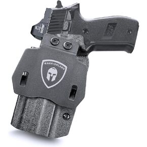 WARRIORLAND Sig P226 Holster OWB Kydex Holster Optics Cut: Sig Sauer P226 Full Size 4.4'' Pistol, Outside Waistband Open Carry P226 Holster with 1.75 Inch Paddle, Adj. Retention, Right Hand