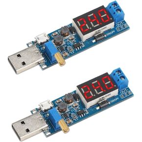 USB Buck Boost Converter 3.5V-12V to 1.2V-24V DC-DC Step Up Step Down Power Supply Module Voltage Regulator 5V to 3.3V 9V 12V 18V (5 Pack)