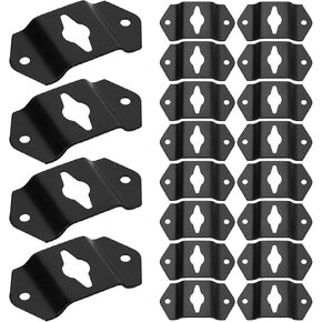 12PCS Hanging Speaker Bracket Wall Mount Iron Hook Hanger Plate Connector for Surround Sound Box Audio Speaker with Mounting Screws (2.8×1.18 Inch)