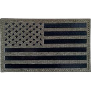 jujupups 3x5 inch Large Infrared IR US USA American Flag Patch Tactical Vest Patch Hook-Fastener Backing