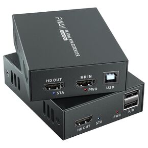 موسع USB 4K HDMI KVM، ينقل فيديو 4K@60 هرتز عبر كابل إيثرنت Cat5e/6 بسرعة 60 مترًا بدون زمن استجابة in Kuwait