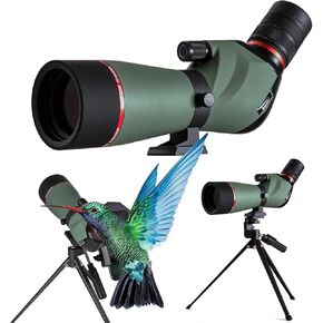 Gosky 20-60x80 Dual Focusing ED Spotting Scope - Ultra High Definition Optics Scope with Carrying Case and Smartphone Adapter for Target Shooting Hunting Bird Watching Wildlife Astronomy Scenery