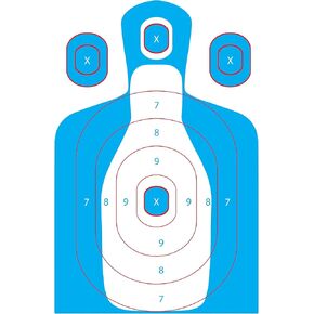 Center Mass Silhouette Paper Shooting Targets - Perfect for Shooting Range, Practice and Training - Official FBI-Q Shooting. Made in The USA