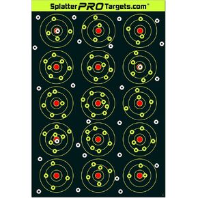 12x18 Splatter Targets. Shots Burst with a Bright Splatter Upon Impact. Instantly See Your Shots. Fully Reactive Targets.
