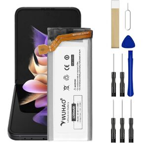 WUHAO for Samsung Galaxy Z Flip 3 5G Replacement Battery EB-BF712ABY Battery 1200mAh for Galaxy Z Flip 3 5G SM-F711U SM-F711U1 SM-F711W Battery with Adhesive Tape Tool Repair Kit