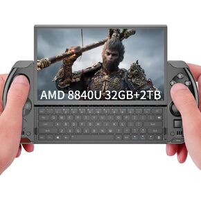GPD Win 4 2024 [AMD Ryzen 7 8840U-32GB+2TB] 6 Inches Mini Handheld Win 11 PC Game Console Gameplayer 1920X1080 Touchscreen Laptop Tablet PC Black