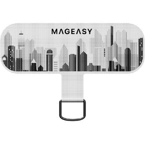 MAGEASY Phone Tether Tab - Cell Phone Lanyard Tab, Phone Lanyard Patch, Phone Strap Replacement Part for All Fully Covered Phone Cases (Black)
