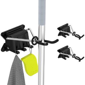 2-Pack Garage Organization, Garage Hooks Heavy Duty, X Broom Holder Wall Mounted, Multifunctional Racks for Gardening, Living Room, and Bathroom