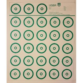 USBR Official Targets (United States Bench Rest) 50 Yard, Green, 16" x 14"