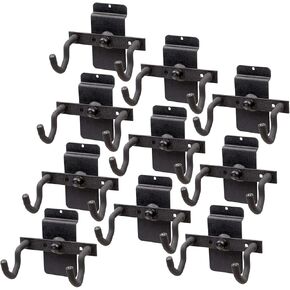 Hold Up Displays - 10 Pistol Hooks - For 3" Slatwall Gun Display System Modular Rack Modern Black Tactical HD09-3SW 10 Pack Made in The USA