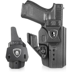 WARRIORLAND IWB & OWB Convertible Holster Optic Cut: Compatible with Glock 17/19 Gen 3-5 Glock 22/23/31/32 Gen 3-4 Glock 19X/44/45 IWB OWB Combo Holster, with Claw,Adj Ride Height, Right Hand