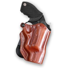 Leather Paddle Holster (OWB) Open Top, Fits Taurus Judge (2-1/2'' cyl) 410GA/45LC Polymer 2" Barrel, Right Hand Draw Brown Color #1164#