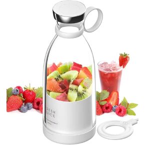 350mL Portable Mini Food Blender, USB Rechargeable, Portable, White