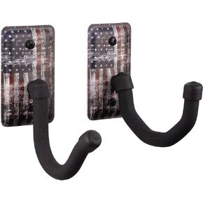 Hold Up Displays - Horizontal Gun Wall Mount for Indoor Display - Shotgun Holder - Bow Wall Hanger - Rifle Wall Mount - Heavy Duty Steel Flatwall Hooks - Made in USA