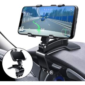FONKEN Car Phone Mount, 360 Degree Rotation Dashboard Clip Mount, Compatible with iPhone 11/12 Pro Max XS Max XR 8 8Plus 7 Samsung Galaxy S10 S9 S8 LG and More