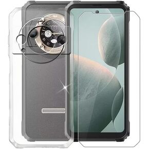 Phone Case for Blackview BL9000 Pro (6.78") Case with 1 X Tempered Glass Protective Film, Slim Soft TPU [Shockproof X Anti-Yellowing] Clear Shell, for Blackview BL9000 Pro Case - WM73