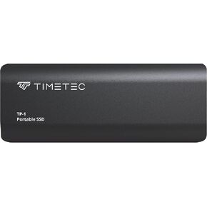 Timetec 1TB Portable External SSD USB3.2 Gen2 Type C Up to 550MB/s Ultra-Light Aluminum Mini External Solid State Drive with USB C to A Cable/USB A to C Adapter for Desktops/Laptop/Mac/Mobile - Black
