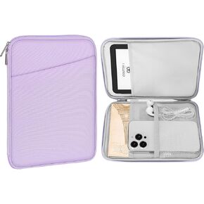 MoKo 6-7" Kindle Sleeve Bag for 7" Kindle Colorsoft Signature Edition, All-New 6" Kindle 11th Gen 2022/10th Gen 2019/8th Gen 2016, 6.8" Kindle Paperwhite 11th/10th Gen 2021/2018, Lilac