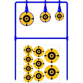 Atflbox 3/8'' Thick Heavy Metal Spinner Target, High Caliber Spinner Auto Reset Steel Target for Centerfire Handguns Up to .44 Magnum Outdoor Target Shooting
