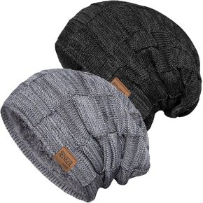 Senker Fashion Slouchy Beanie for Men Women, Oversized Winter Beanies Hats Warm Thick Stocking Caps for Gifts Outdoor in Kuwait