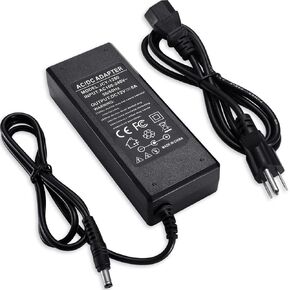 TOBWOLF 3 Prong DC 12V 8A Power Supply Adapter, 96W AC 100V-240V to DC 12V 8A Transformer, 12V 8A Switching Adapter AC to DC Converter, AC/DC Transformer for LED Strip Lights, CCTV Camera, 3D Scanner