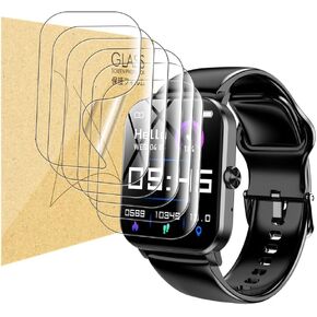 LYSANDRA Compatible for ganopterygon L70 Smart Watch 1.85", [6 Pack] Full Coverage TPU Clear Film Compatible for ganopterygon L70 1.85" Smart Watch