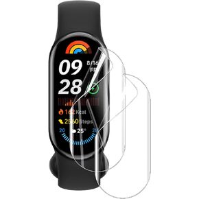 2 Pack Screen Protector for Smartwatch Xiaomi Smart Band 9,Soft Flexible TPU Film Screen Protector for Xiaomi Band 9,Full Coverage,HD Clear,Support Fingerprint Unlock