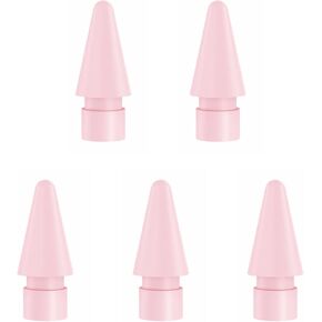 5PCS Replacement Tips for iPad Pencil, Apple Pencil Tips 7 Color iPencil Nib Compatible with Apple Pencil 1st & 2nd Gen, Pink