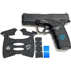 Handleitgrips Handgun Grip Tape Compatible with Springfield Hellcat Pro - Black Textured Rubber Pistol Grip Tape with Red Insert, Easy Installation, Gun Parts & Accessories, Veteran Owned, Made in USA
