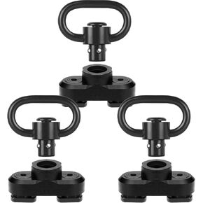 3-Pack Sling Swivel 1.25" Loop with Sling Adapter for M-Rail System Heavy Duty Detachable Push Button Swivels