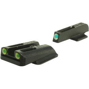 TRUGLO TFO Tritium & Fiber-Optic Handgun Sight Set | Durable Snag-Resistant Front & Rear Bright Night Sights, Compatible with Ruger LC9 / 9S / 380 Handguns