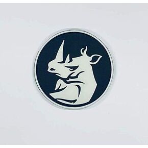 Rhino Head Tactical Military Morale ISAF Army MILSPEC 3D PVC Patch (White)