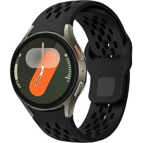 Breathable Bands for Samsung Galaxy Watch 7/6/5/4/FE Band 40mm 44mm/Galaxy Watch 6 Classic 47mm 43mm/Watch 4 Classic 46mm 42mm/Watch 5 pro 45mm,No Gap Silicone Sport Strap Correa Replacement Men/Women